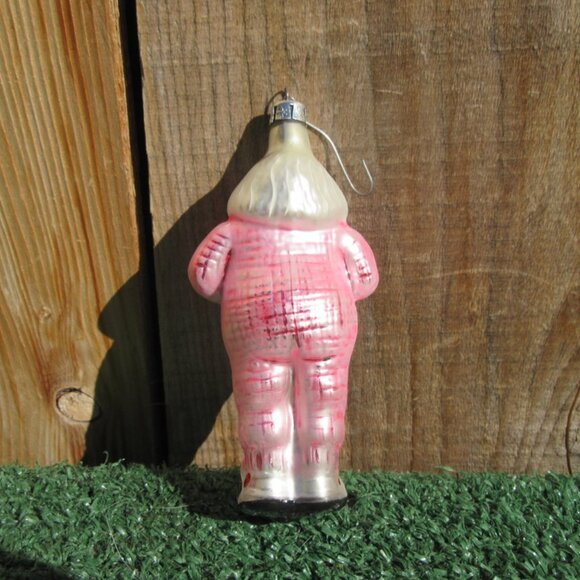 Christopher Radko Sleepy Time Santa Pink Pajamas Glass Christmas Ornament - Picture 3 of 6